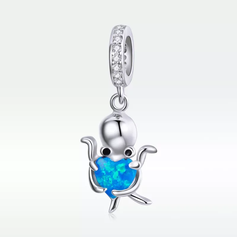 (afbeelding voor) Pandora Style Mooie Octopus Hangende Bedel - SCC1831 - Bekijken 5
