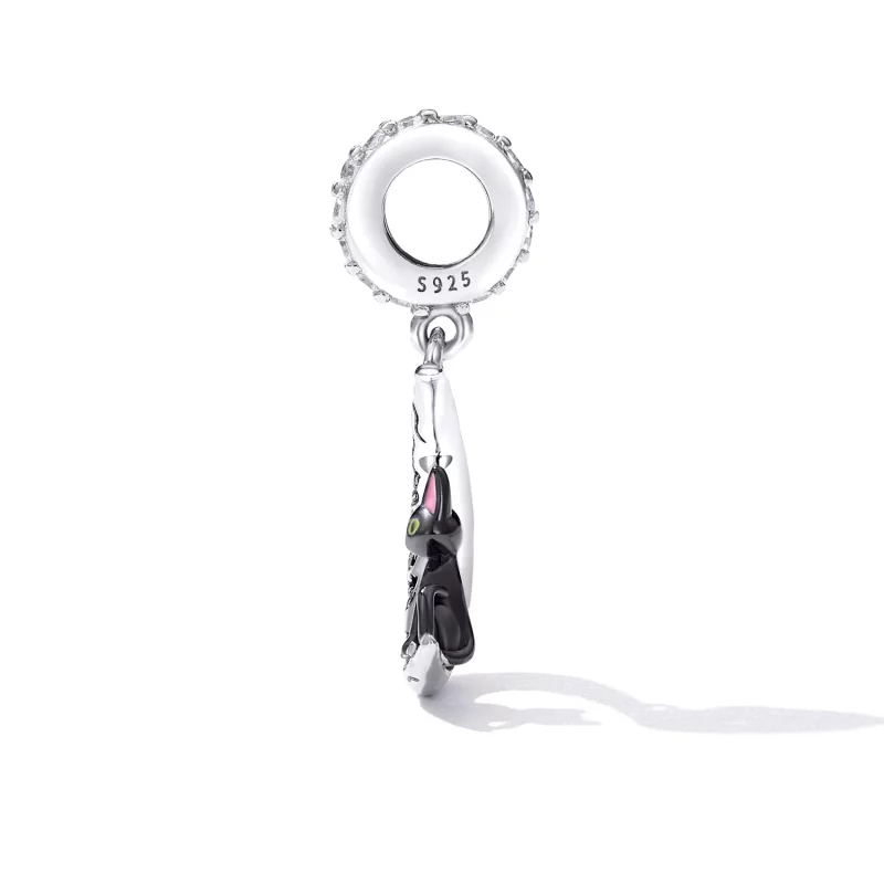 (afbeelding voor) Pandora Style Moon Zwarte Kat Hangende Bedel - SCC2218 - Bekijken 3