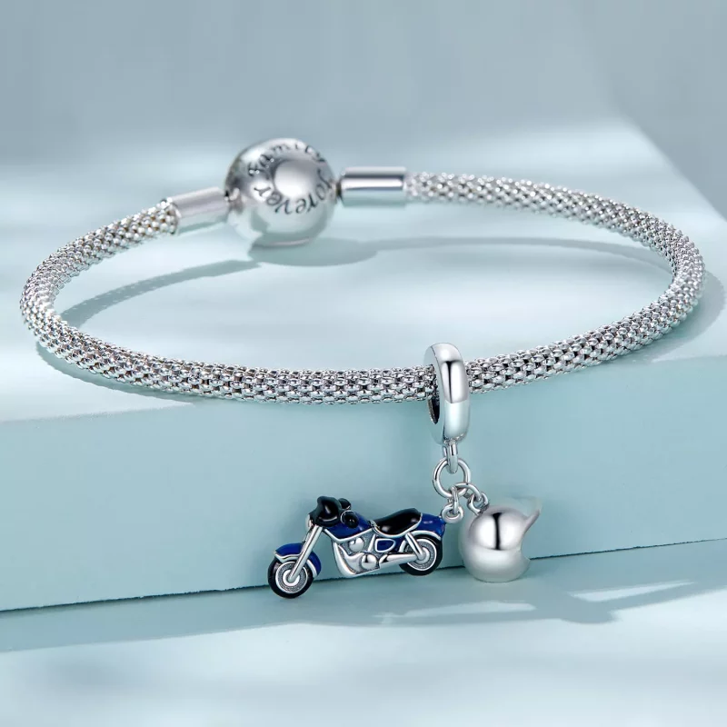 (afbeelding voor) Pandora Style Motorfiets Hangende Bedel - SCC2364 - Bekijken 3