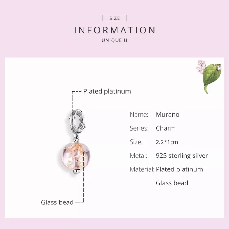 (afbeelding voor) Pandora Style Murano Hangende Bedel - SCC1496 - Bekijken 7