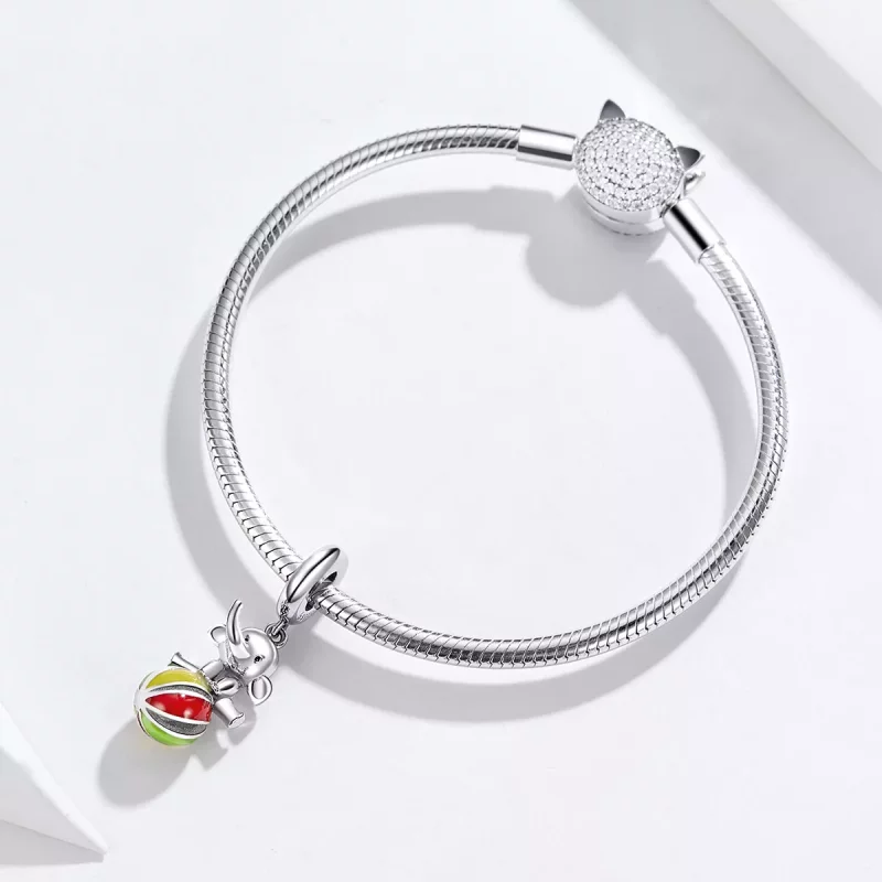 (afbeelding voor) Pandora Style Olifant Hangende Bedel - BSC091 - Bekijken 3