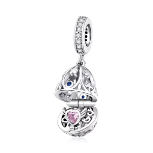Pandora Style Paasei Met Schat Hangende Bedel - SCC1465 (afbeelding voor) Pandora Style Paasei Met Schat Hangende Bedel - SCC1465