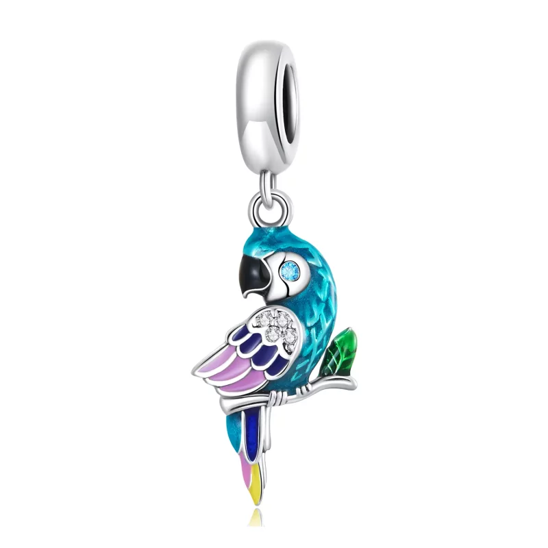 (afbeelding voor) Pandora Style Papegaai Hangende Bedel - SCC2271
