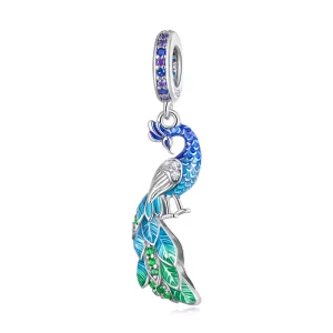 Pandora Style Pauw Hangende Bedel - BSC696 (afbeelding voor) Pandora Style Pauw Hangende Bedel - BSC696
