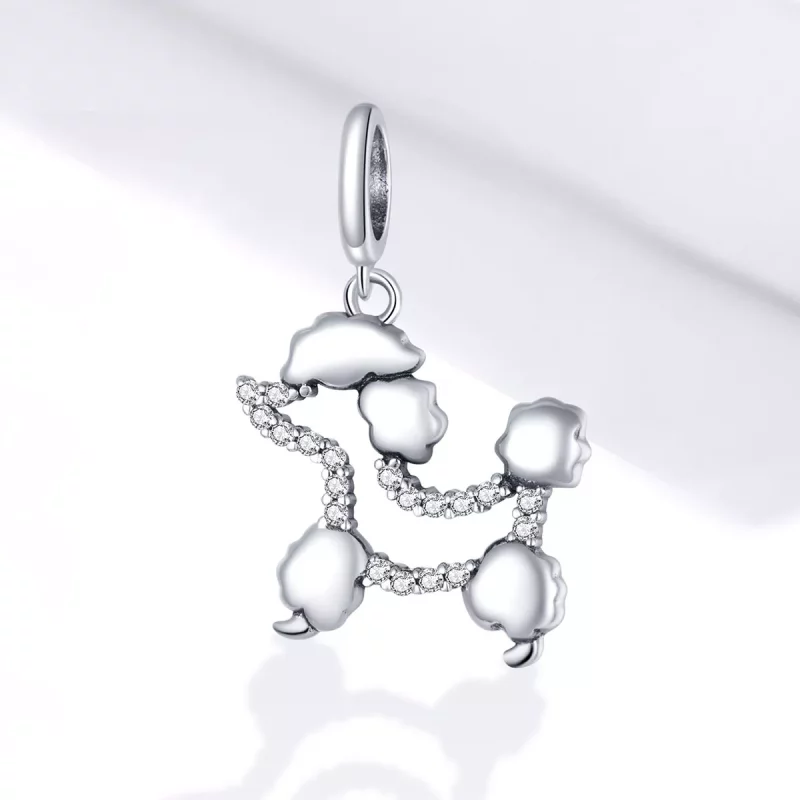 (afbeelding voor) Pandora Style Poedel silhouet Hangende Bedel - SCC1681 - Bekijken 2