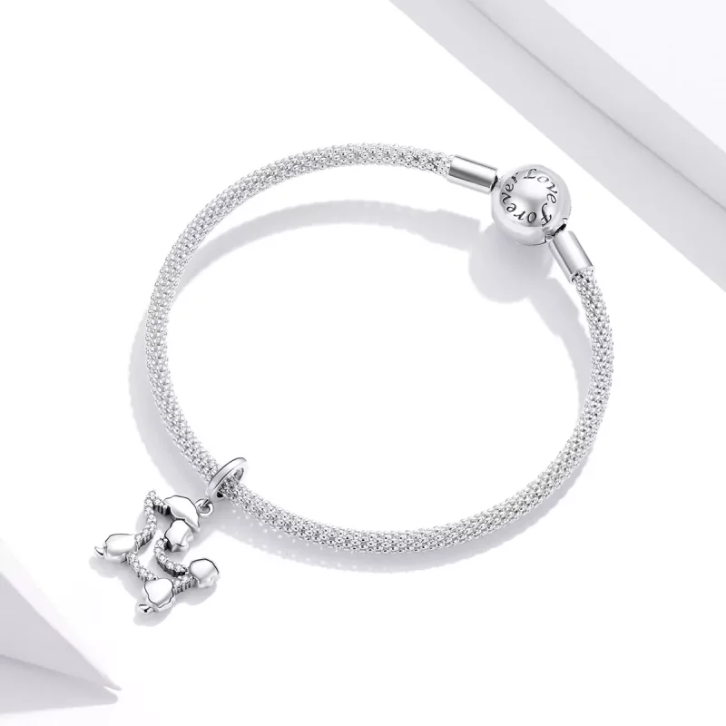 (afbeelding voor) Pandora Style Poedel silhouet Hangende Bedel - SCC1681 - Bekijken 3