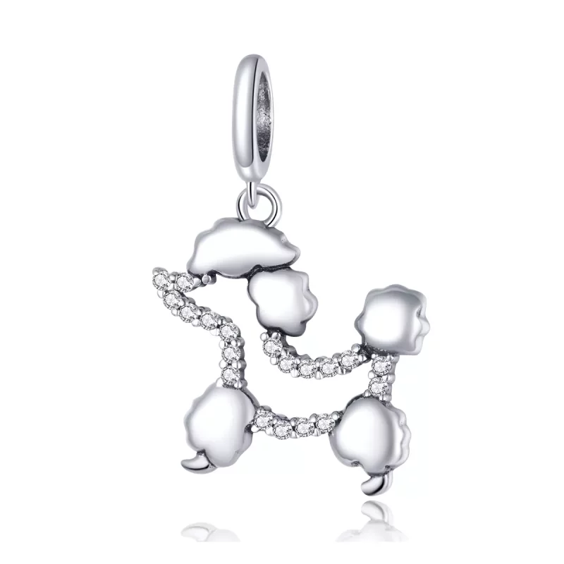 (afbeelding voor) Pandora Style Poedel silhouet Hangende Bedel - SCC1681