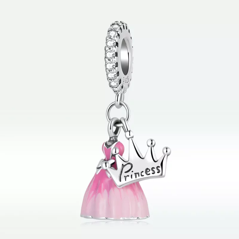(afbeelding voor) Pandora Style Prinses Jurk Kroon Hangende Bedel - SCC2203 - Bekijken 2