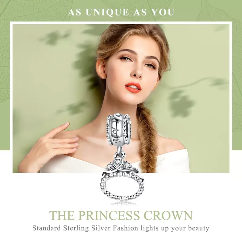 (afbeelding voor) Pandora Style Prinses Kroon Hangende Bedel - SCC739 - Bekijken 6