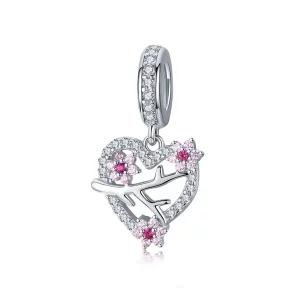 Pandora Style Pruimenbloesem Hart Hangende Bedel - BSC151 (afbeelding voor) Pandora Style Pruimenbloesem Hart Hangende Bedel - BSC151