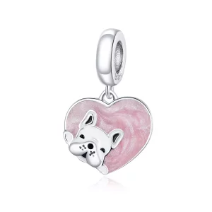 Pandora Style Puppy met liefde Hangende Bedel - BSC360 (afbeelding voor) Pandora Style Puppy met liefde Hangende Bedel - BSC360