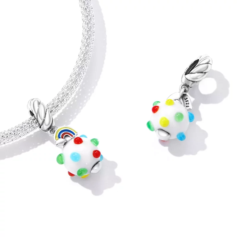 (afbeelding voor) Pandora Style Regenboog glas Hangende Bedel - SCC2225 - Bekijken 4