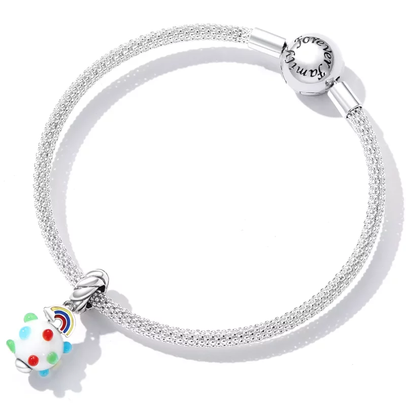 (afbeelding voor) Pandora Style Regenboog glas Hangende Bedel - SCC2225 - Bekijken 5