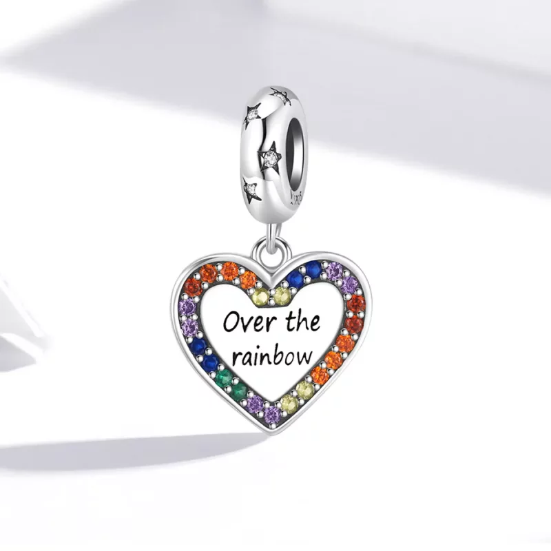 (afbeelding voor) Pandora Style Regenboog Hart Hangende Bedel - SCC2146 - Bekijken 2