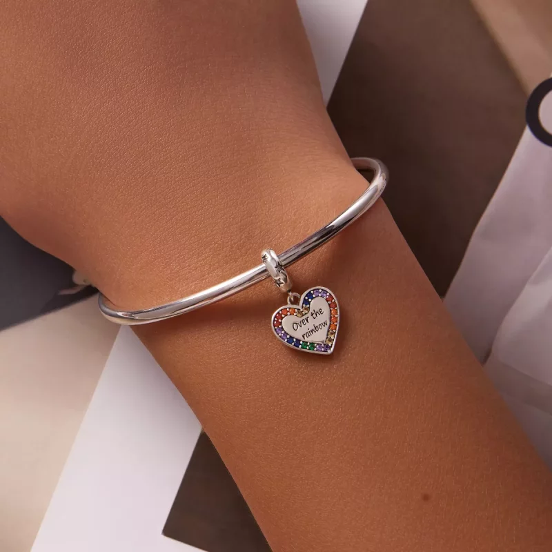 (afbeelding voor) Pandora Style Regenboog Hart Hangende Bedel - SCC2146 - Bekijken 5