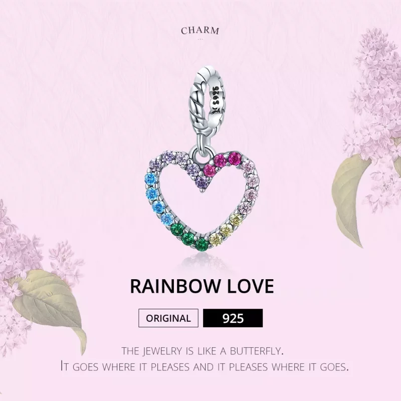 (afbeelding voor) Pandora Style regenboog liefde Hangende Bedel - SCC1851 - Bekijken 7