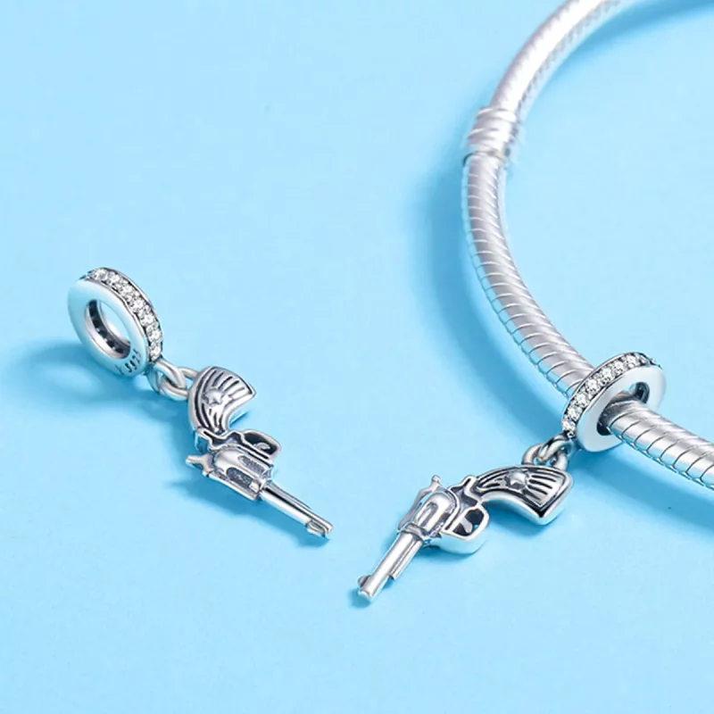 (afbeelding voor) Pandora Style Revolver Hangende Bedel - SCC508 - Bekijken 5