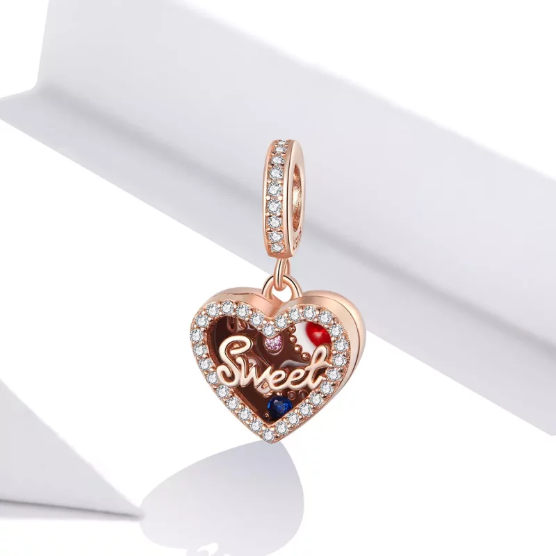 (afbeelding voor) Pandora Style Rose Chocolade Geschenkdoos Hangende Bedel - SCC1670 - Bekijken 2