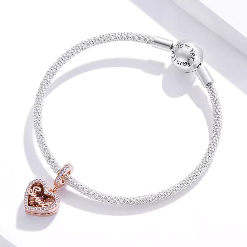 (afbeelding voor) Pandora Style Rose Chocolade Geschenkdoos Hangende Bedel - SCC1670 - Bekijken 3