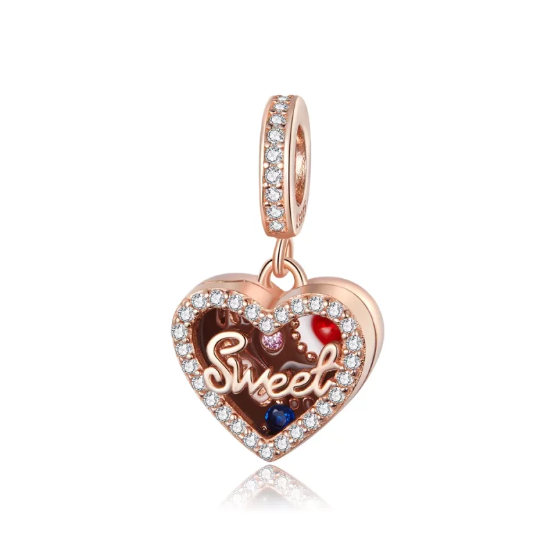 (afbeelding voor) Pandora Style Rose Chocolade Geschenkdoos Hangende Bedel - SCC1670 - Bekijken 5
