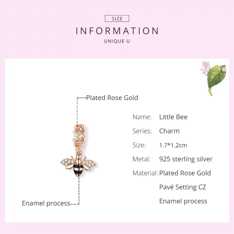(afbeelding voor) Pandora Style Rose Kleine bij Hangende Bedel - BSC370 - Bekijken 7