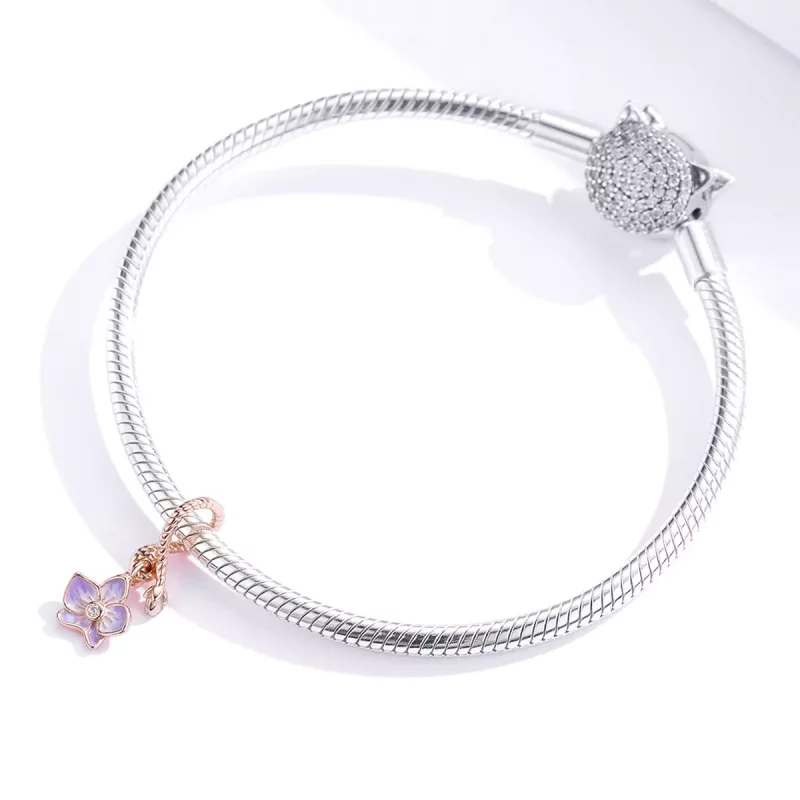 (afbeelding voor) Pandora Style Rose Orchidee Hangende Bedel - BSC287 - Bekijken 2