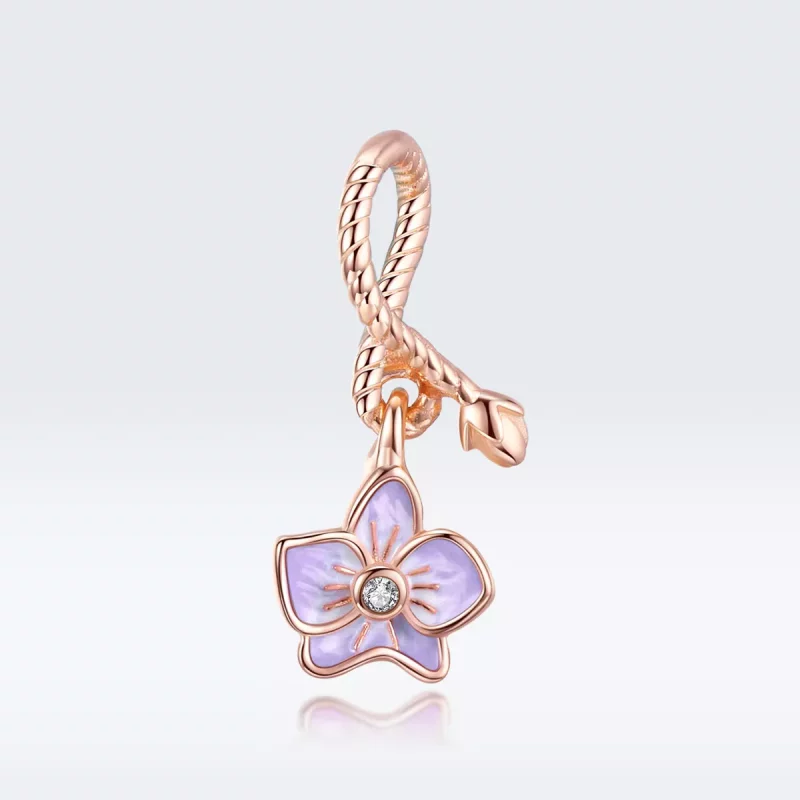 (afbeelding voor) Pandora Style Rose Orchidee Hangende Bedel - BSC287 - Bekijken 5