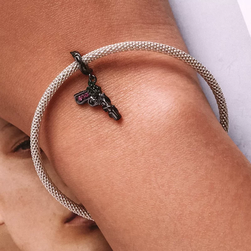 (afbeelding voor) Pandora Style Rose Pistool Hangende Bedel - SCC2241 - Bekijken 6