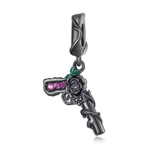 Pandora Style Rose Pistool Hangende Bedel - SCC2241 (afbeelding voor) Pandora Style Rose Pistool Hangende Bedel - SCC2241