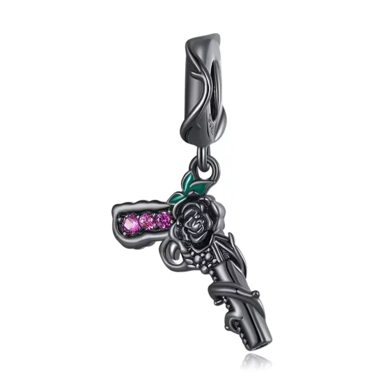(afbeelding voor) Pandora Style Rose Pistool Hangende Bedel - SCC2241