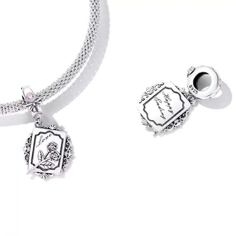 (afbeelding voor) Pandora Style Rose Uitnodiging Hangende Bedel - SCC2262 - Bekijken 5