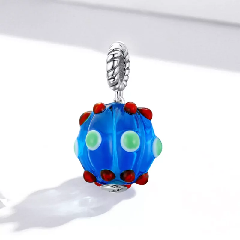 (afbeelding voor) Pandora Style Royal Blue Glazen Kralen Hangende Bedel - SCC1968 - Bekijken 2