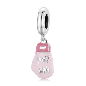 Pandora Style Roze bokshandschoenen Hangende Bedel - SCC2148 (afbeelding voor) Pandora Style Roze bokshandschoenen Hangende Bedel - SCC2148