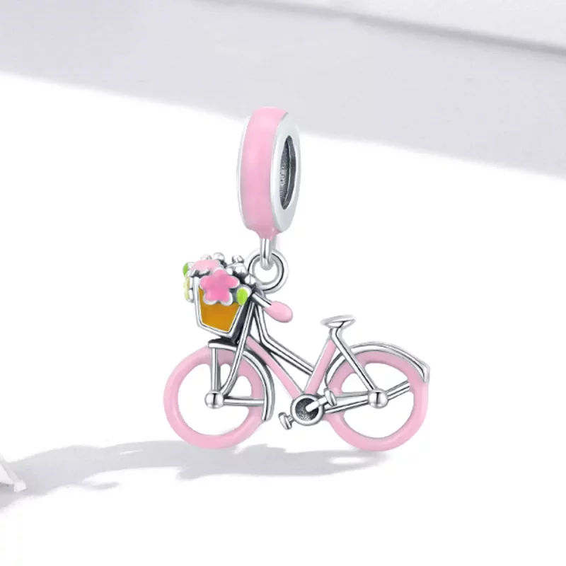 (afbeelding voor) Pandora Style Roze Fiets Hangende Bedel - SCC1975 - Bekijken 2