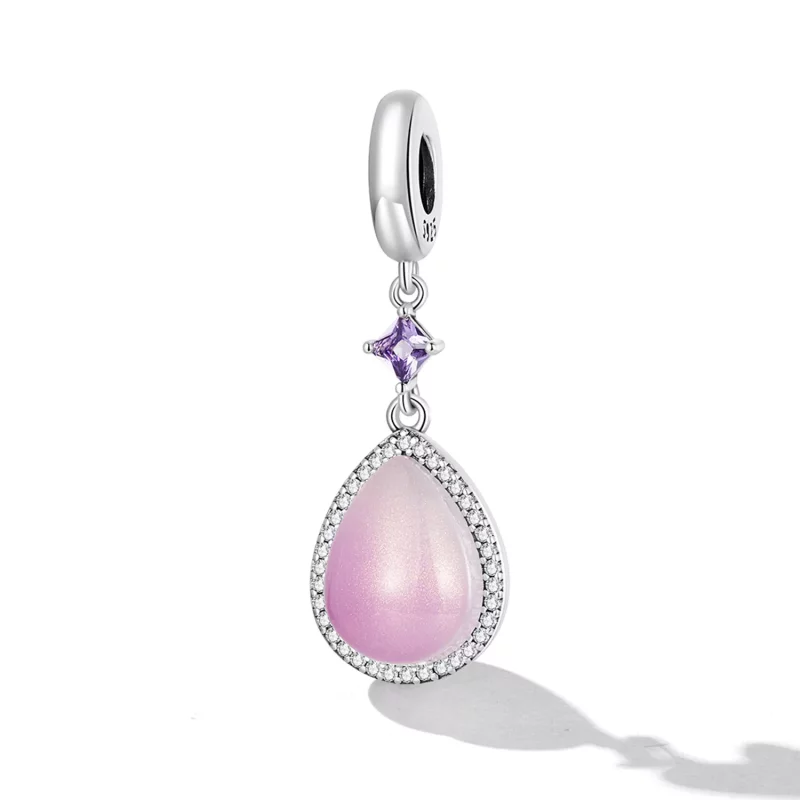 (afbeelding voor) Pandora Style Roze waterdruppel Hangende Bedel - SCC2272 - Bekijken 2