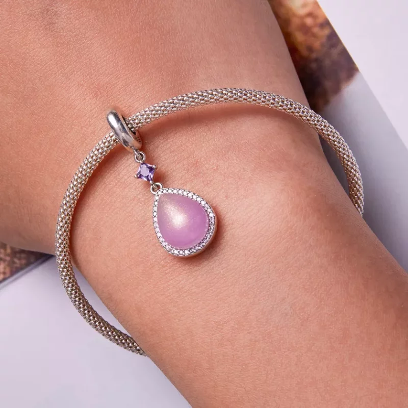 (afbeelding voor) Pandora Style Roze waterdruppel Hangende Bedel - SCC2272 - Bekijken 6