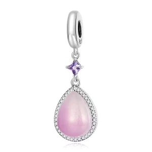 Pandora Style Roze waterdruppel Hangende Bedel - SCC2272 (afbeelding voor) Pandora Style Roze waterdruppel Hangende Bedel - SCC2272