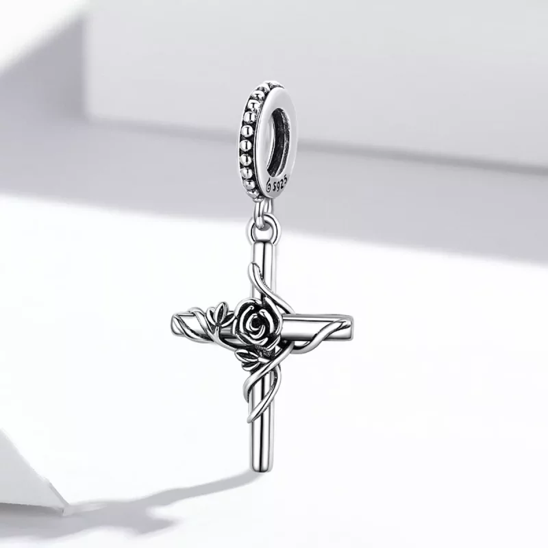 (afbeelding voor) Pandora Style Rozenkruis Hangende Bedel - BSC526 - Bekijken 2