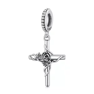 Pandora Style Rozenkruis Hangende Bedel - BSC526 (afbeelding voor) Pandora Style Rozenkruis Hangende Bedel - BSC526