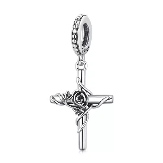 (afbeelding voor) Pandora Style Rozenkruis Hangende Bedel - BSC526