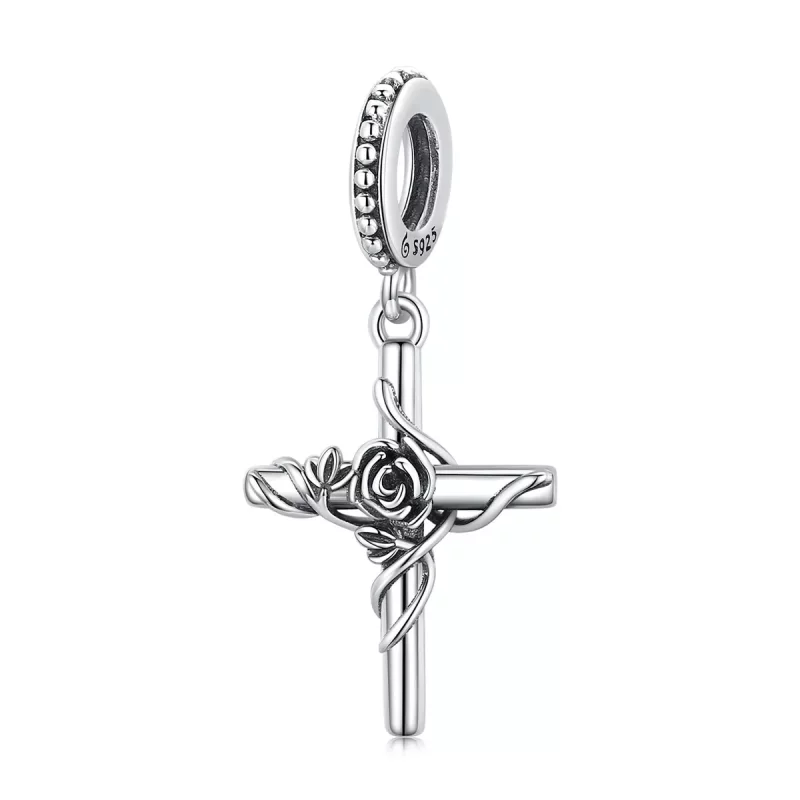 (afbeelding voor) Pandora Style Rozenkruis Hangende Bedel - BSC526