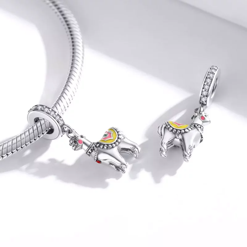 (afbeelding voor) Pandora Style Schattige alpaca Hangende Bedel - SCC1737 - Bekijken 4