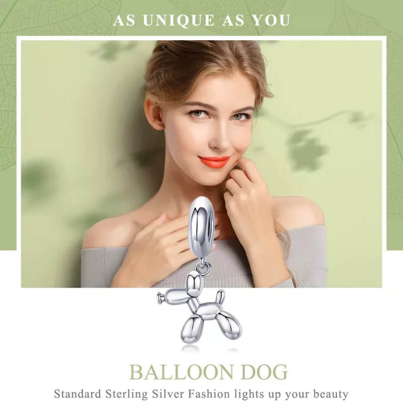 (afbeelding voor) Pandora Style Schattige ballonhond Hangende Bedel - SCC981 - Bekijken 6