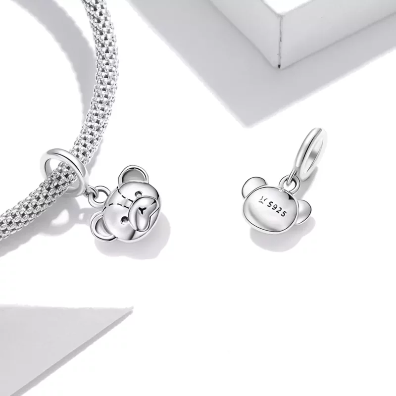 (afbeelding voor) Pandora Style Schattige Beer Hangende Bedel - SCX120-L - Bekijken 4