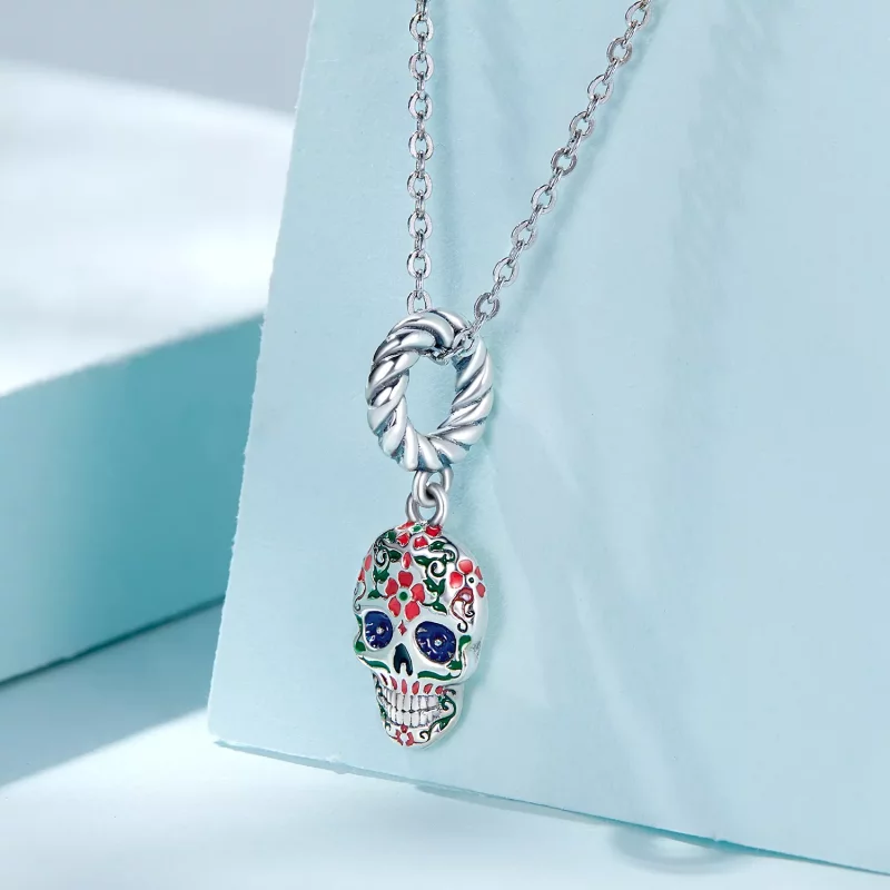 (afbeelding voor) Pandora Style Schedel Hangende Bedel - SCC2361 - Bekijken 2