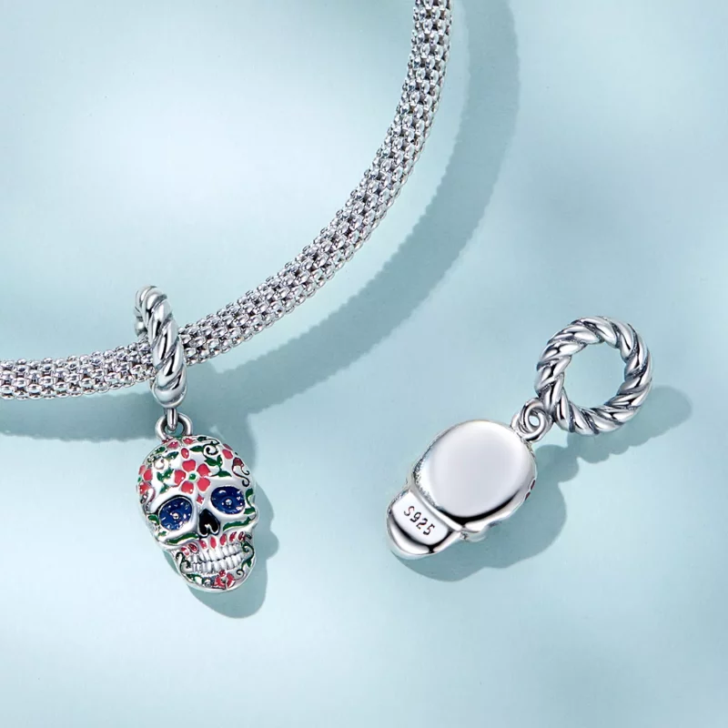 (afbeelding voor) Pandora Style Schedel Hangende Bedel - SCC2361 - Bekijken 4
