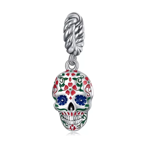(afbeelding voor) Pandora Style Schedel Hangende Bedel - SCC2361