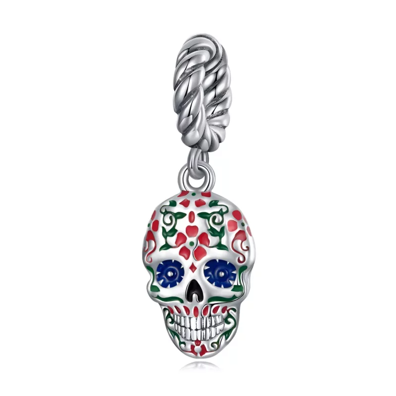 (afbeelding voor) Pandora Style Schedel Hangende Bedel - SCC2361