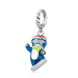 (afbeelding voor) Pandora Style Ski Pinguïn Hangende Bedel - SCC2003