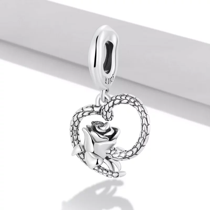 (afbeelding voor) Pandora Style Slang en rozenhart Hangende Bedel - SCC2134 - Bekijken 2